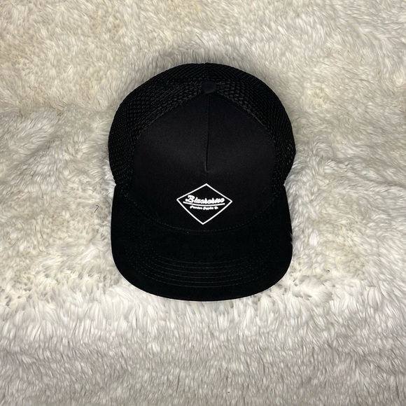 Blackskies Snapback hat adjustable black with logo netting style premium hat - Picture 4 of 7